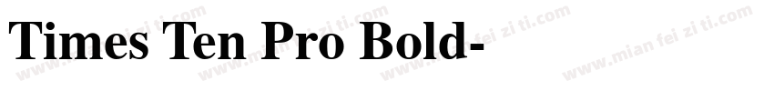 Times Ten Pro Bold字体转换